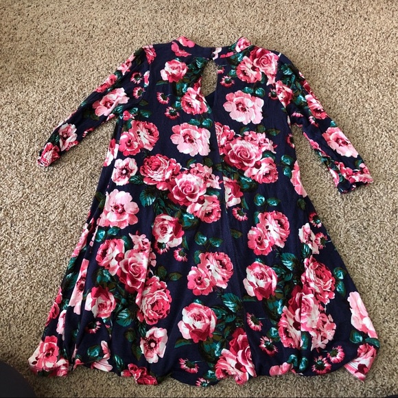 Altair’d State Floral 3/4 Sleeve Dress w/Keyholes - Picture 8 of 9